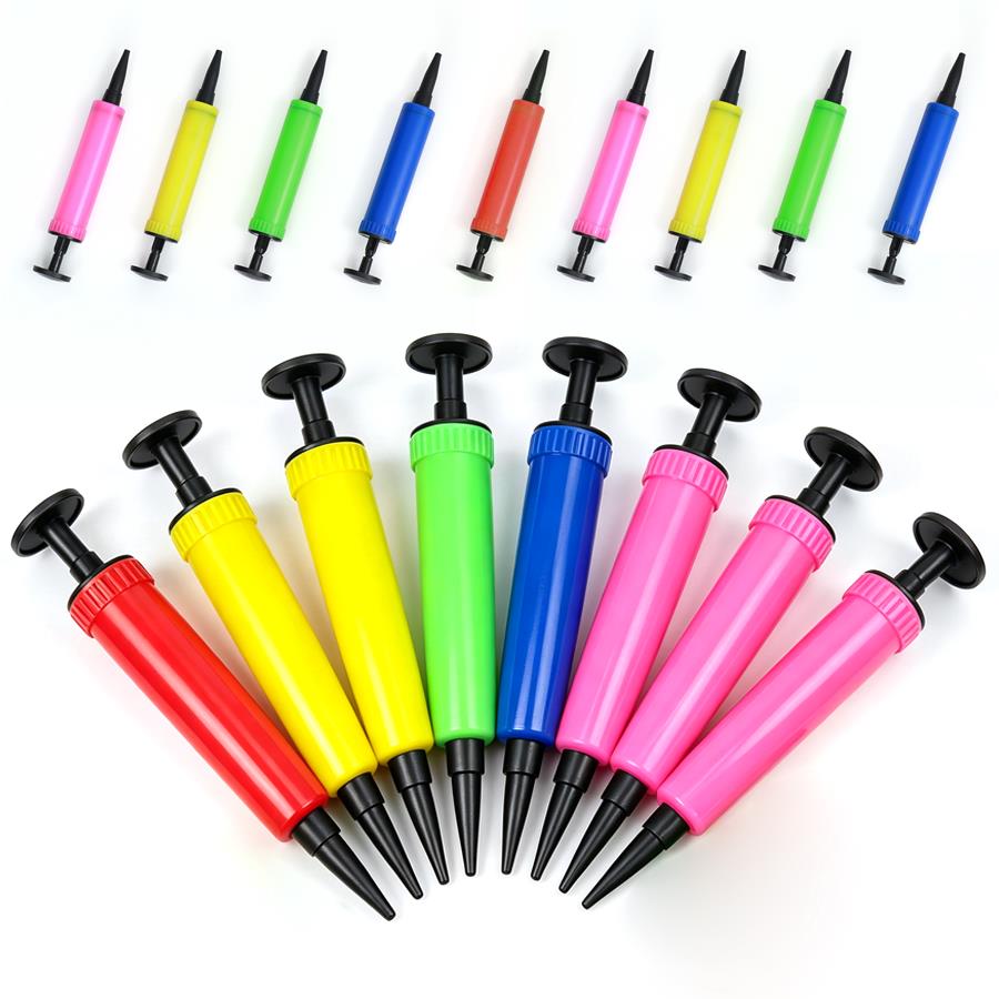 Balloon Pump Hand - 4個入り/8個入り/10個入りのプッシュプル式手動空気入れ。誕生日や結婚式のパーティーで使用するバルーンや、空気を入れるための道具、屋外ゲームなどに。XJM