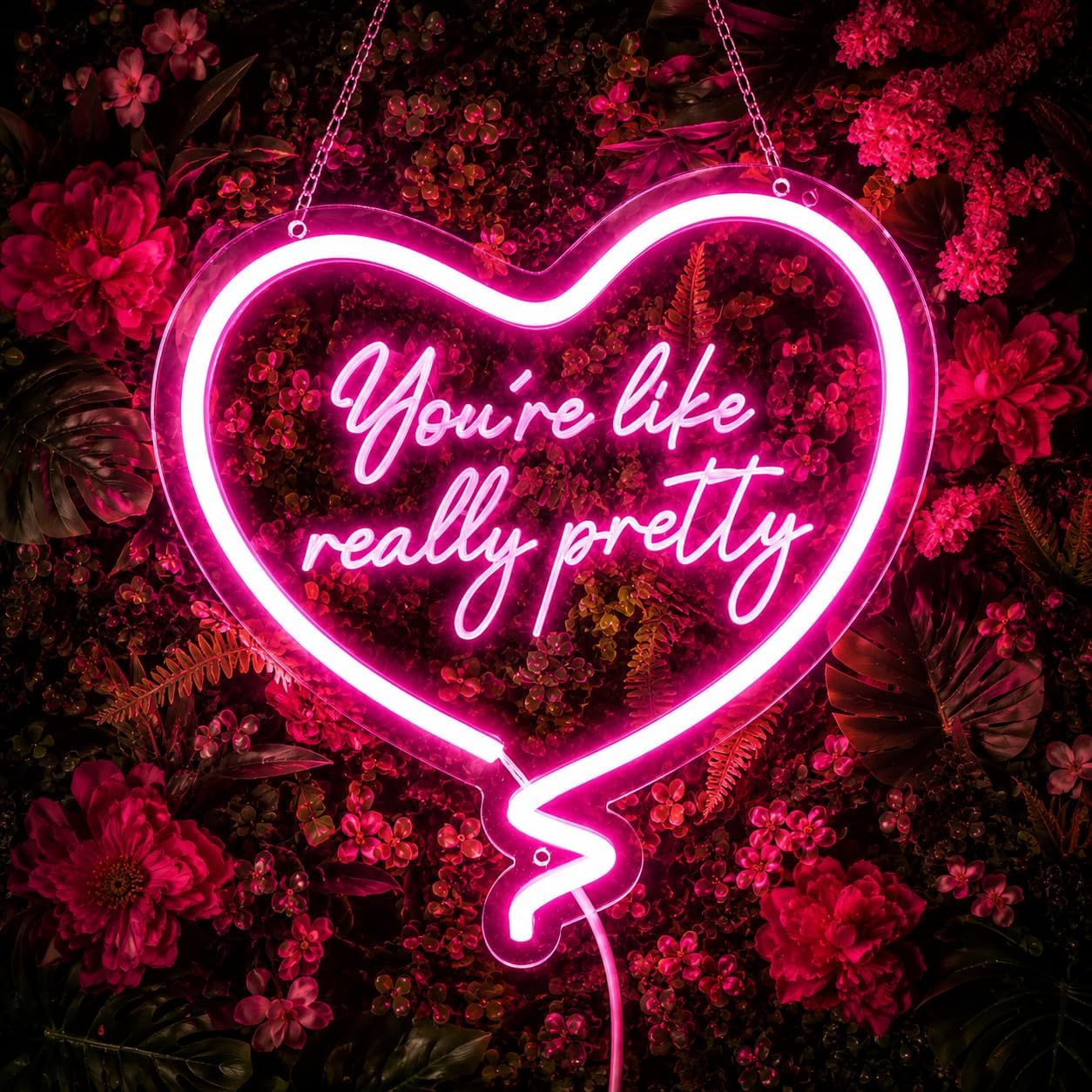 ピンクのハート型ネオンサイン。とても美しい。LEDネオンライ - Neon Sign Party のレビューと価格