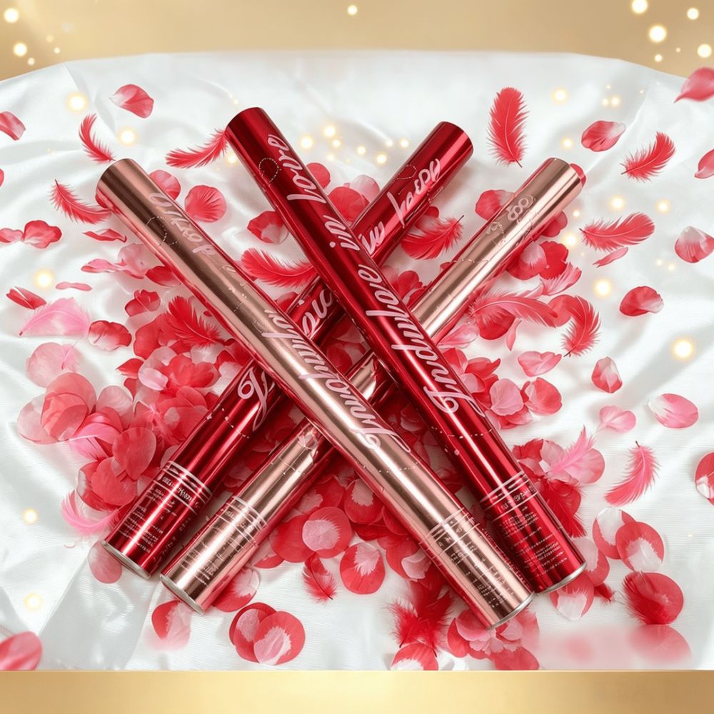 紙吹雪キャノン、手持ち式、結婚式やパーティーの装飾、紙の花び - Confetti Cannon Tube のレビューと価格