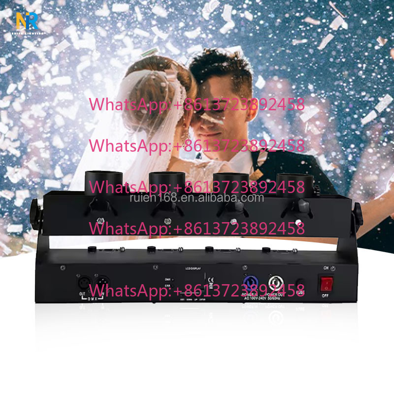 DMX512対応、4連式の紙吹雪マシン。ステージ用、カラーペ - Confetti Cannon Tube のレビューと価格