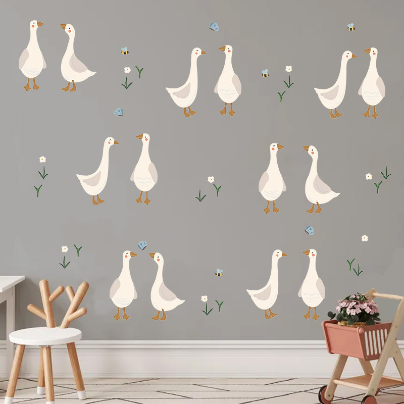 かわいいアヒルの子ウォールステッカー面白いアヒルの花デカール - Flower Wall Panel のレビューと価格