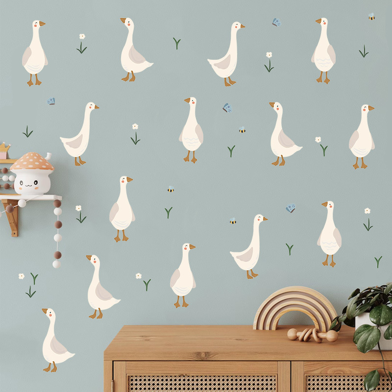 かわいいアヒルの子ウォールステッカー面白いアヒルの花デカール - Flower Wall Panel のレビューと価格