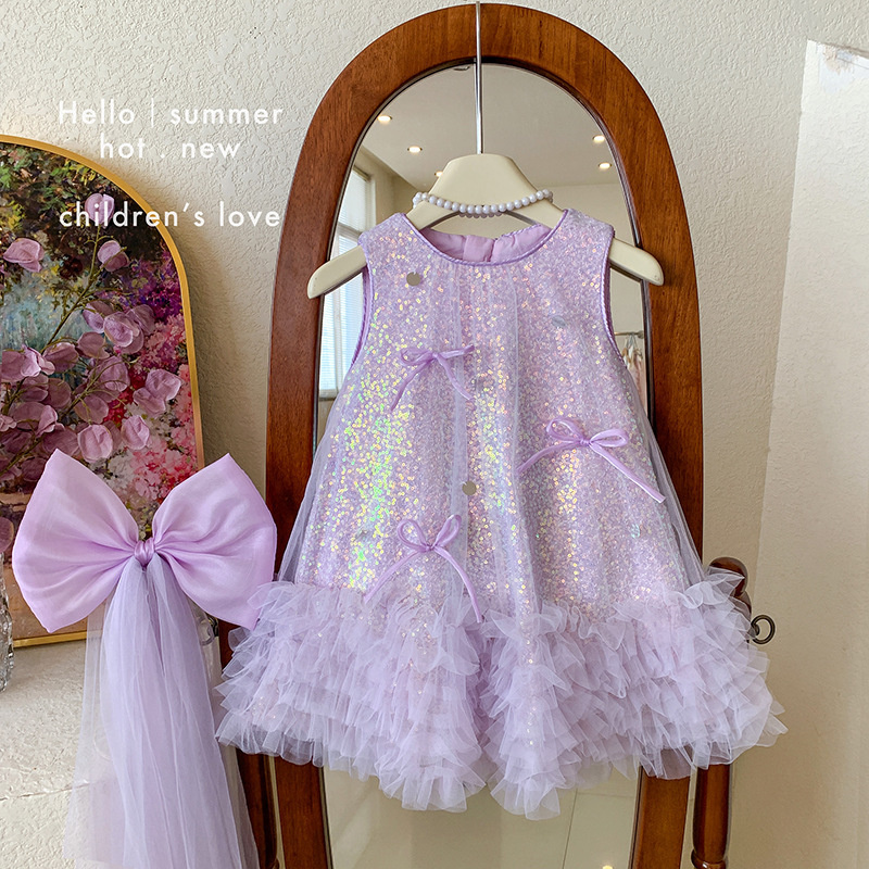 プリンセスガールズスパンコールドレス 2026 新しい子供パ - Glitter Tablecloth のレビューと価格